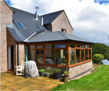 Image of supalite roof on a conservatory