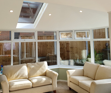 Image of supalite roof in a conservatory