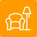 sofa and lamp