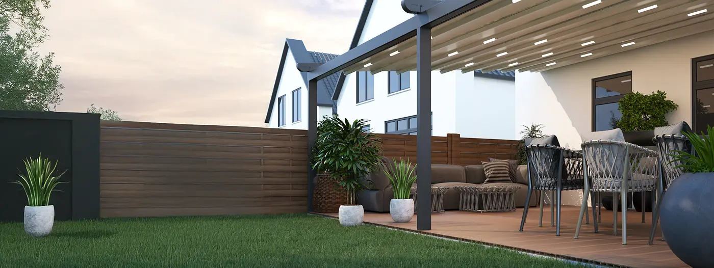 Folding Veranda with Retractable Roof