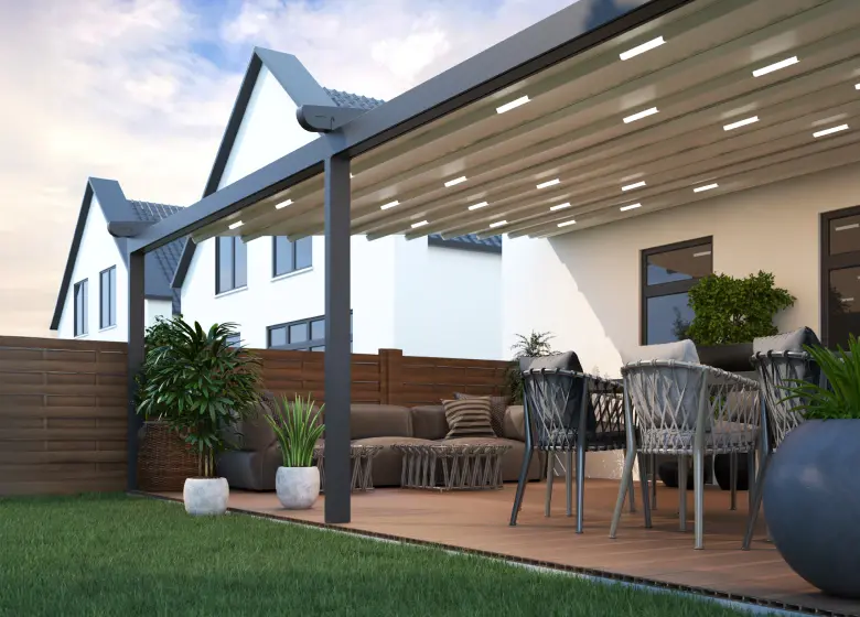 Folding Veranda with Retractable Roof