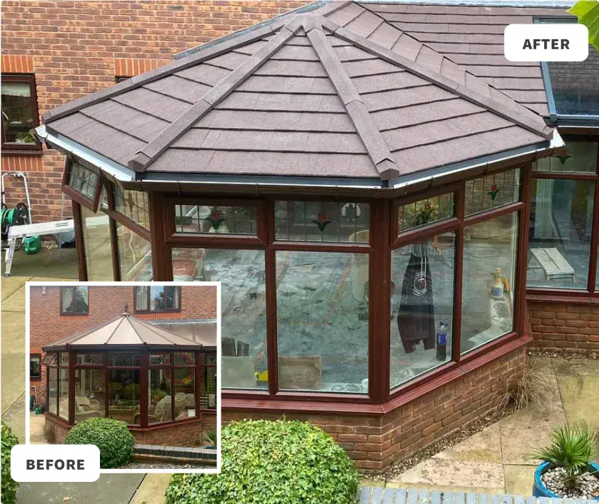 Conservatory - before and after
